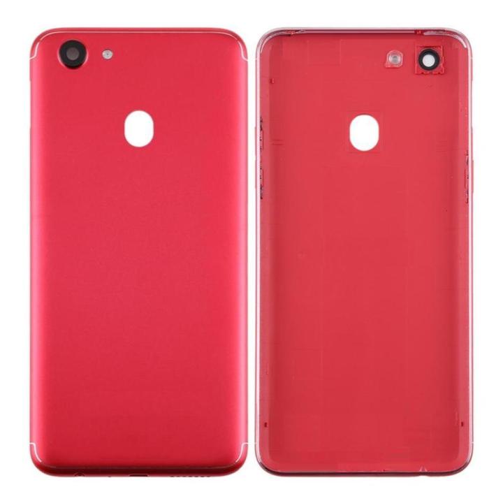 SPAREWARE® Back Panel Back Door Panel Body Cover For Oppo F5 -Red (WITH LOGO & BUTTON)