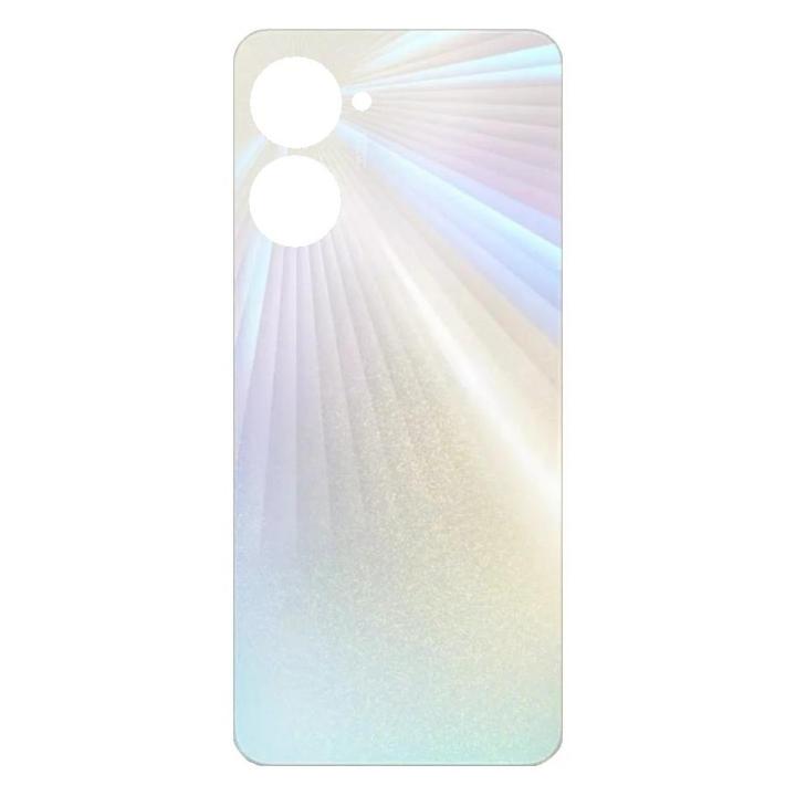 SPAREWARE® Back Panel Back Door Panel Body Cover For Realme 10 Pro -Silver (WITH ALL LOGO)