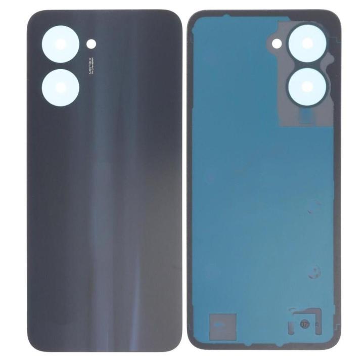 SPAREWARE® Back Panel Back Door Panel Body Cover For Realme C33 -Black (ORIGINAL WITH ALL LOGO)
