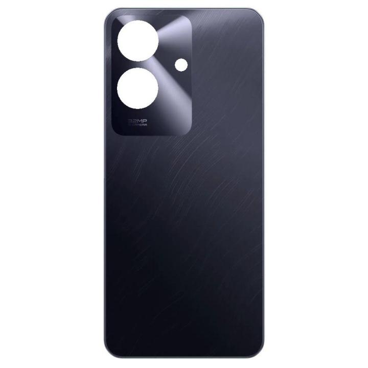 SPAREWARE® Back Panel Back Door Panel Body Cover For Realme Narzo N61 -Black (WITH ALL LOGO)