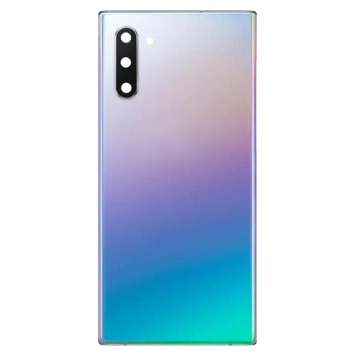 SPAREWARE® Battery Cover Back Door Body Panel For Samsung Galaxy Note 10 -Silver (WITH CAMERA LENS)