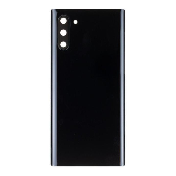 SPAREWARE® Battery Cover Back Door Body Panel For Samsung Galaxy Note 10 -Black (WITH CAMERA LENS)