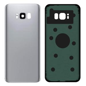 SPAREWARE® Battery Cover Back Door Body Panel For Samsung Galaxy S8 Plus -Silver (WITH CAMERA LENS)