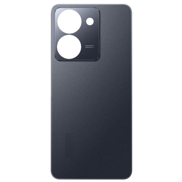 SPAREWARE® Back Door Panel Body Back Panel For Vivo Y27 5G-Black (WITH ALL LOGO)