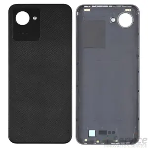 SPAREWARE® Back Panel Back Door Panel Body Cover For Realme C30 -Black (ORIGINAL WITH NETWORK NFC OR LOGO)
