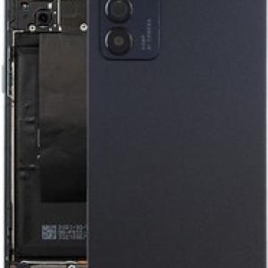 SPAREWARE® Back Panel Back Door Panel Body Cover For Oppo Reno 6 Pro -Black (WITH CAMERA LENS ALL LOGO)