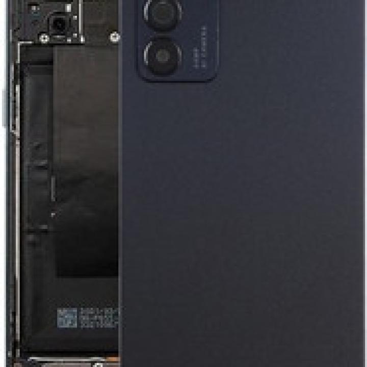 SPAREWARE® Back Panel Back Door Panel Body Cover For Oppo Reno 6 Pro -Black (WITH CAMERA LENS ALL LOGO)