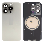 SPAREWARE® Replacement Back panel Back Glass Body Panel For iPhone 15 Pro Max -Titanium (WITH MAGSAFE MAGNET & ALL LOGO)