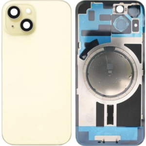 SPAREWARE® Replacement Back panel Back Glass Body Panel For iPhone 15 -Gold (WITH MAGSAFE MAGNET & ALL LOGO)