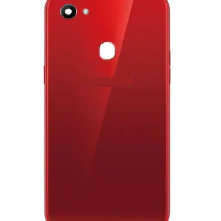 SPAREWARE® Back Panel Back Door Panel Body Cover For Oppo F7 -Red (WITH LOGO & BUTTON)