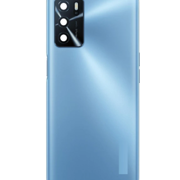 SPAREWARE® Back Panel Back Door Panel Body Cover For Oppo A16 -Blue  (MIDDLE RING BACK SIDE BUTTON CAMERA LENS OR LOGO)