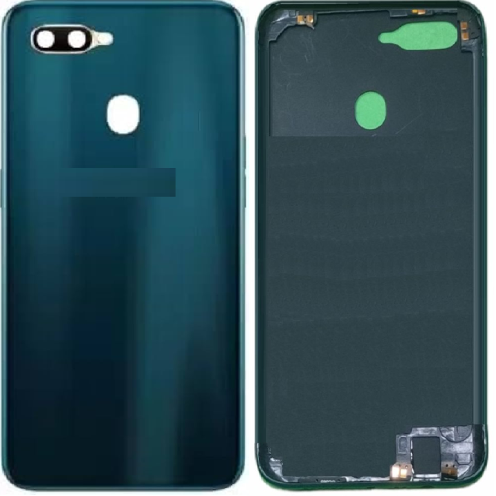 SPAREWARE® Back Panel Back Door Panel Body Cover For Oppo A5S -Green (MIDDLE RING BACK SIDE BUTTON CAMERA LENS OR LOGO)