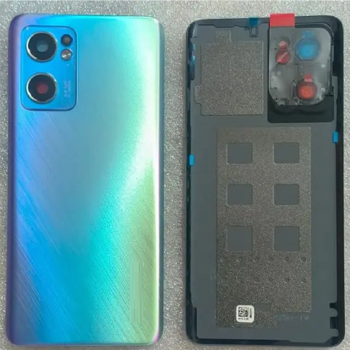 SPAREWARE® Back Panel Back Door Panel Body Cover For Oppo Reno 7 -Blue (ORIGINAL WITH HEAT GASKET WITH ALL LOGO)