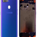 SPAREWARE® Back Panel Back Door Panel Body Cover For Oppo A5S -Blue (MIDDLE RING BACK SIDE BUTTON CAMERA LENS OR LOGO)