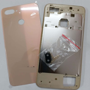 SPAREWARE® Back Panel Back Door Panel Body Cover For Realme U1 -Gold (MIDDLE RING BACK PANEL WITH ALL LOGO)