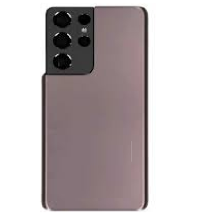 SPAREWARE® Battery Cover Back Door Body Panel For Samsung Galaxy S21 Ultra -Brown