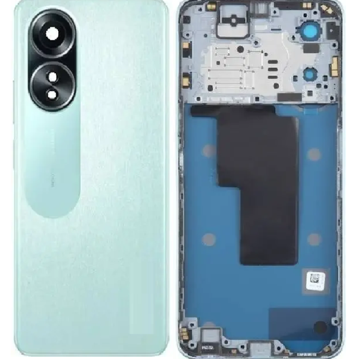 SPAREWARE® Back Panel Back Door Panel Body Cover For Oppo A58 4G -Blue(MIDDLE RING BACK SIDE BUTTON CAMERA LENS OR LOGO)