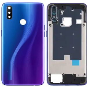 SPAREWARE® Back Panel Back Door Panel Body Cover For Realme 3 Pro -Blue (MIDDLE RING BACK PANEL WITH ALL LOGO)