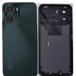 SPAREWARE® Back Door Panel Body Back Panel For Vivo Y16 -Black (MIDLE RING BACK PANEL BUTTON LENS WITH ALL LOGO)