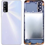 SPAREWARE® Back Door Panel Body Back Panel For Vivo Y12S -White (MIDLE RING BACK PANEL BUTTON LENS WITH ALL LOGO)