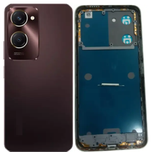 SPAREWARE® Back Door Panel Body Back Panel For Vivo Y28S/Y28E -Red (MIDLE RING BACK PANEL BUTTON LENS WITH ALL LOGO)