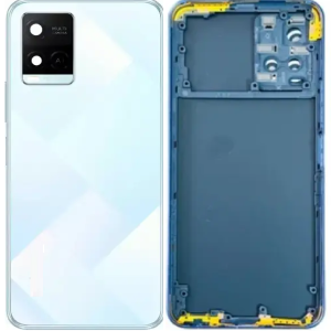 SPAREWARE® Back Door Panel Body Back Panel For Vivo Y21T -White (MIDDLE RING PANEL BUTTON OR LENS ALL LOGO)
