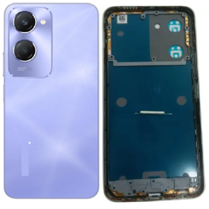 SPAREWARE® Back Door Panel Body Back Panel For Vivo Y18 -Purple (MIDLE RING BACK PANEL BUTTON LENS WITH ALL LOGO)