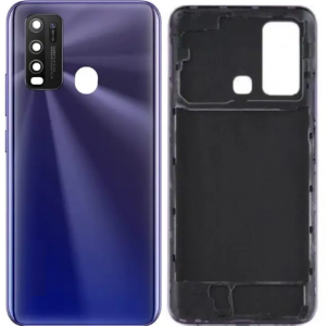 SPAREWARE® Back Door Panel Body Back Panel For Vivo Y30 -Purple (MIDLE RING BACK PANEL CAMERA LENS BUTTON WITH ALL LOGO)