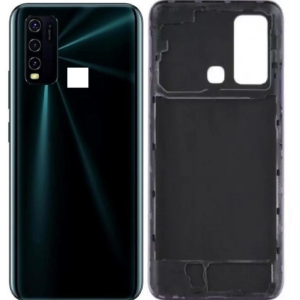 SPAREWARE® Back Door Panel Body Back Panel For Vivo Y30 -Black (MIDLE RING BACK PANEL CAMERA LENS BUTTON WITH ALL LOGO)
