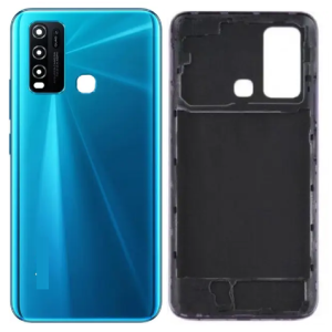 SPAREWARE® Back Door Panel Body Back Panel For Vivo Y30 -Blue (MIDLE RING BACK PANEL CAMERA LENS BUTTON WITH ALL LOGO)