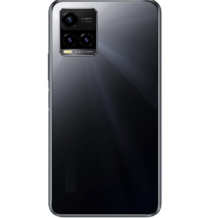 SPAREWARE® Back Door Panel Body Back Panel For Vivo Y33T 4G -Black (MIDLE RING BACK PANEL CAMERA LENS BUTTON WITH ALL LOGO)