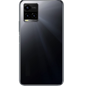 SPAREWARE® Back Door Panel Body Back Panel For Vivo Y33T 4G -Black (MIDLE RING BACK PANEL CAMERA LENS BUTTON WITH ALL LOGO)