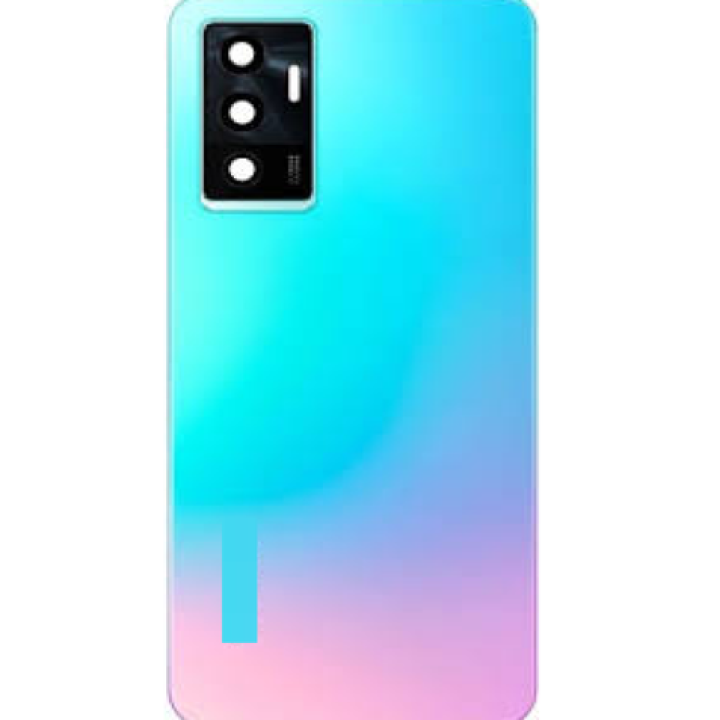 SPAREWARE® Back Door Panel Body Back Panel For Vivo Y75 4G -Green (CAMERA GLASS LENS WITH ALL LOGO)