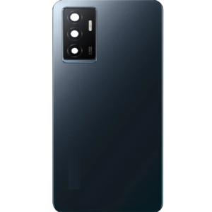 SPAREWARE® Back Door Panel Body Back Panel For Vivo Y75 4G -Black (CAMERA GLASS LENS WITH ALL LOGO)