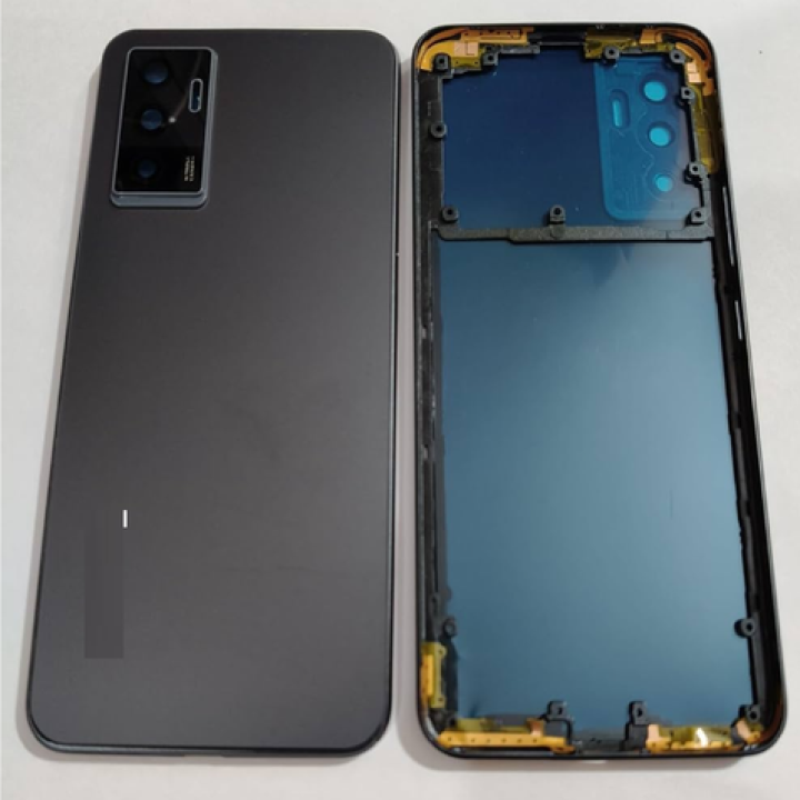 SPAREWARE® Back Door Panel Body Back Panel For Vivo V23E -Black (MIDLE RING PANEL CAMERA LENS BUTTON WITH ALL LOGO)