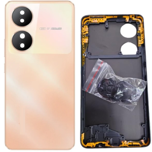SPAREWARE® Back Door Panel Body Back Panel For Vivo Y100 -Orange (MIDLE RING BACK PANEL BUTTON CAMERA GLASS LENS OR WITH ALL LOGO)
