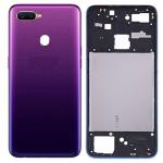 SPAREWARE® Back Panel Back Door Panel Body Cover For Oppo F9 -Purple (MIDDLE RING BACK PANEL BUTTON OR LENS WITH LOGO)