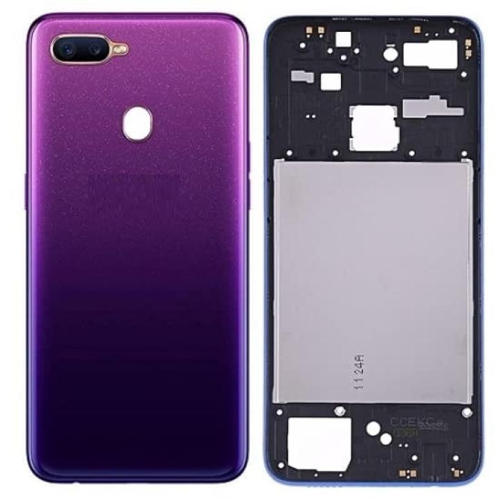 SPAREWARE® Back Panel Back Door Panel Body Cover For Oppo F9 Pro -Purple (MIDDLE RING BACK PANEL BUTTON OR LENS WITH LOGO)