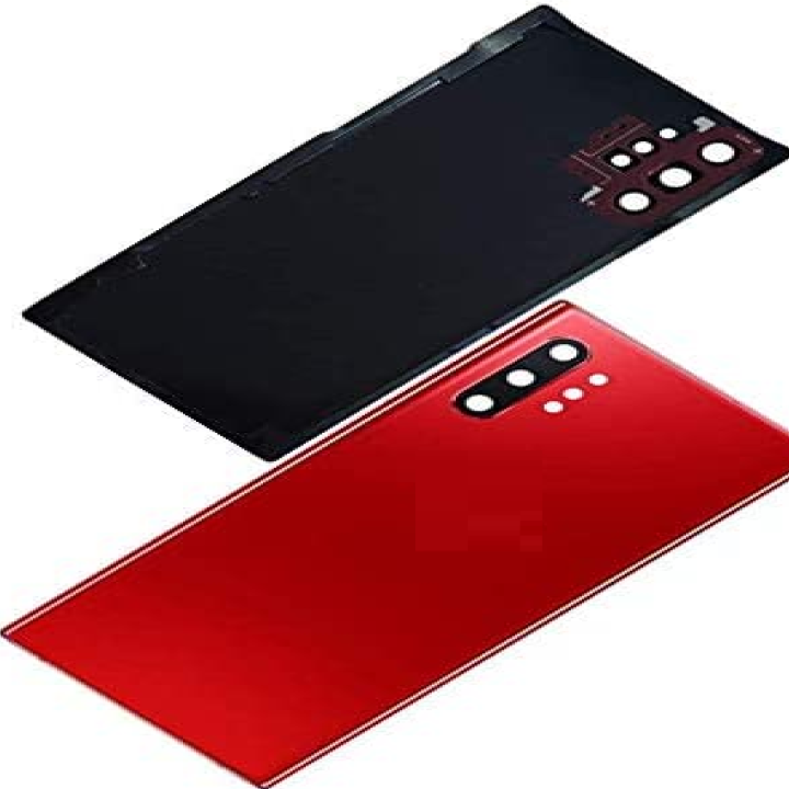 SPAREWARE® Battery Cover Back Door Body Panel For Samsung Galaxy Note 10 Plus -Red(WITH CAMERA LENS)