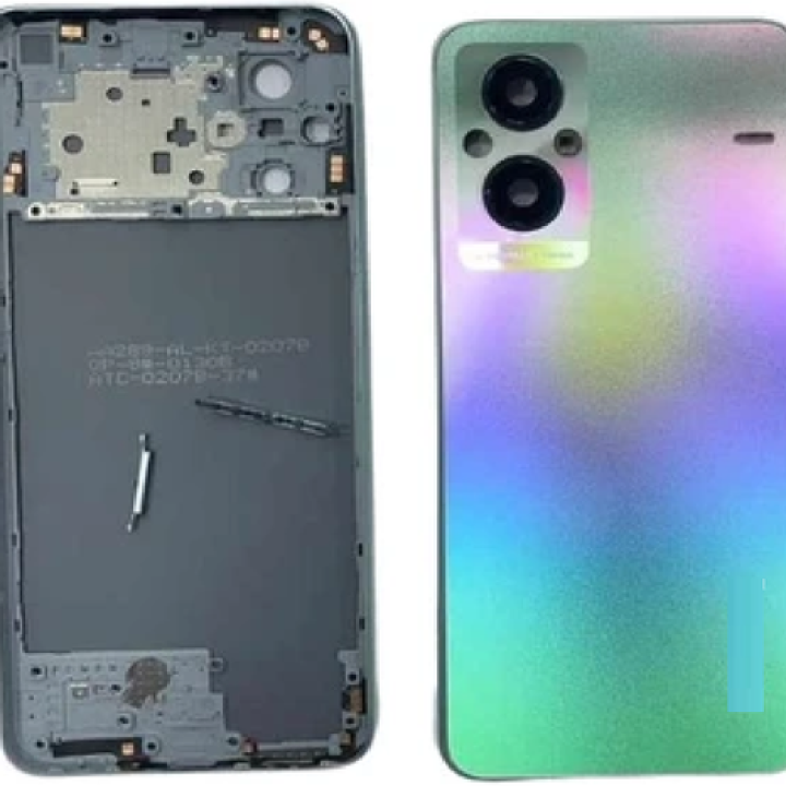 SPAREWARE® Back Panel Back Door Panel Body Cover For Oppo F21 Pro 5G -Blue (MIDDLE RING + BACK PANEL ALL LOGO)