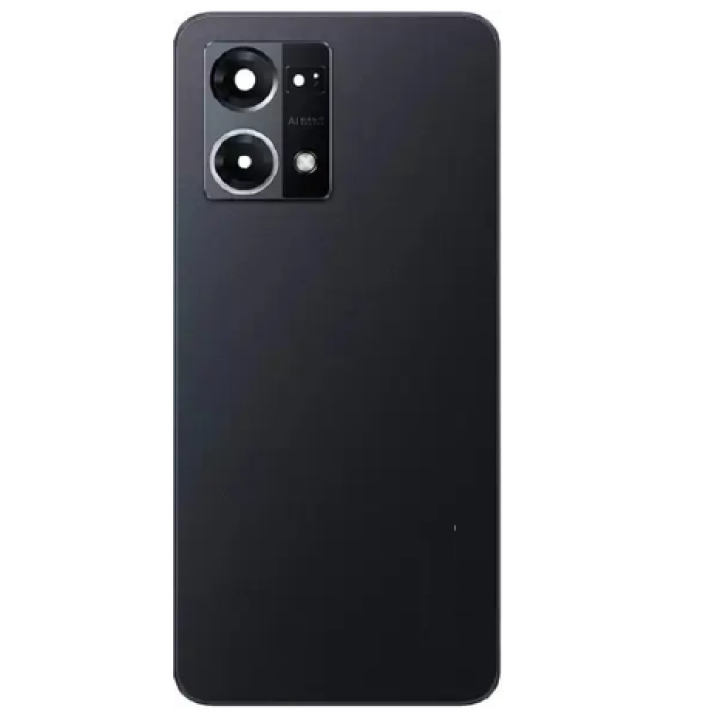 SPAREWARE® Back Panel Back Door Panel Body Cover For Oppo F21S Pro 5G -Black (WITH CAMERA LENS ALL LOGO)