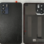SPAREWARE® Back Panel Back Door Panel Body Cover For Oppo Reno 6 -Black(ORIGINAL HEAT GASKET CAMERA LENS WITH ALL LOGO)