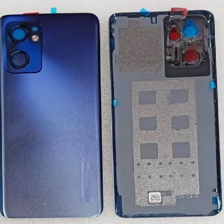SPAREWARE® Back Panel Back Door Panel Body Cover For Oppo Reno 7 -Black (ORIGINAL WITH HEAT GASKET WITH ALL LOGO)