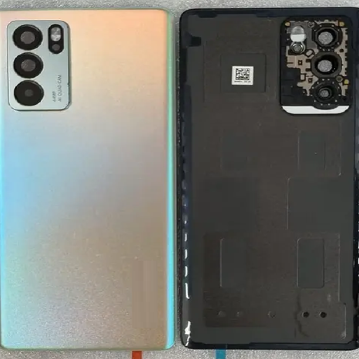 SPAREWARE® Back Panel Back Door Panel Body Cover For Oppo Reno 6 Pro -Blue (ORIGINAL HEAT GASKET CAMERA LENS WITH ALL LOGO)