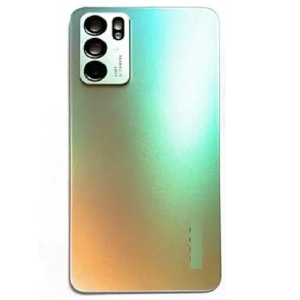 SPAREWARE® Back Panel Back Door Panel Body Cover For Oppo Reno 6 -Gold (WITH CAMERA LENS ALL LOGO)