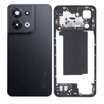 SPAREWARE® Back Panel Back Door Panel Body Cover For Oppo Reno 8 -Black (ORIGINAL MIDDLE RING BACK PANEL WITH ALL LOGO)