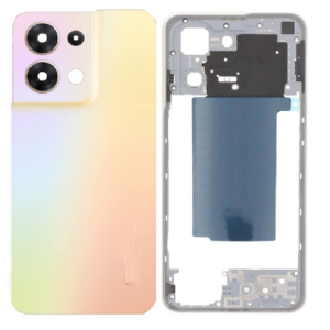 SPAREWARE® Back Panel Back Door Panel Body Cover For Oppo Reno 8 -Gold (ORIGINAL MIDDLE RING BACK PANEL WITH ALL LOGO)