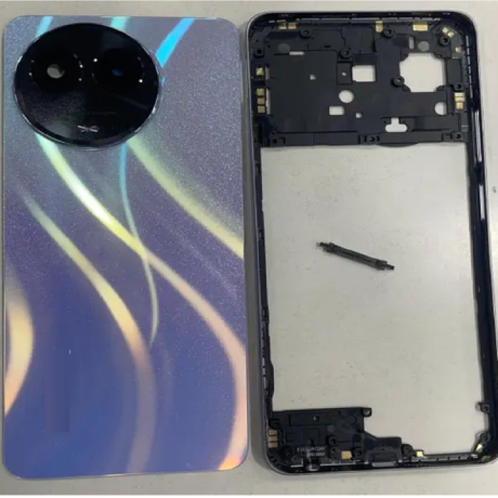 SPAREWARE® Back Panel Back Door Panel Body Cover For Realme 11 5G -Blue (MIDDLE RING + BACK PANEL WITH ALL LOGO)