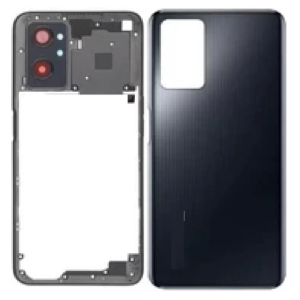 SPAREWARE® Back Panel Back Door Panel Body Cover For Realme 9i 4G -Black (MIDDLE RING BACK PANEL WITH ALL LOGO)