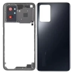 SPAREWARE® Back Panel Back Door Panel Body Cover For Realme 9i 4G -Black (MIDDLE RING BACK PANEL WITH ALL LOGO)